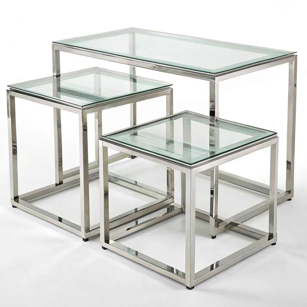 Modern metal and glass furniture